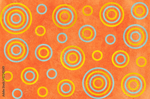 Watercolor circles pattern.