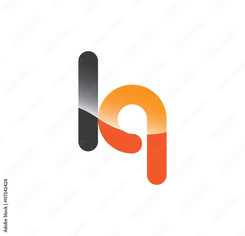 lq initial grey and orange with shine lq initial grey and orange with shine