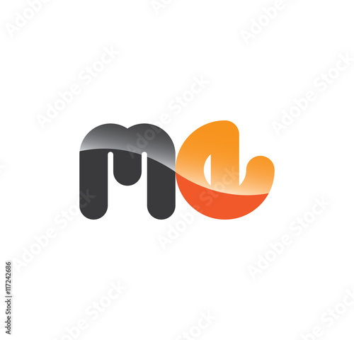 me initial grey and orange with shine