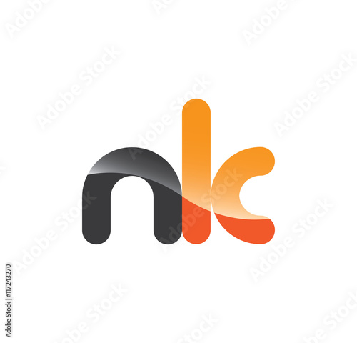 nk initial grey and orange with shine