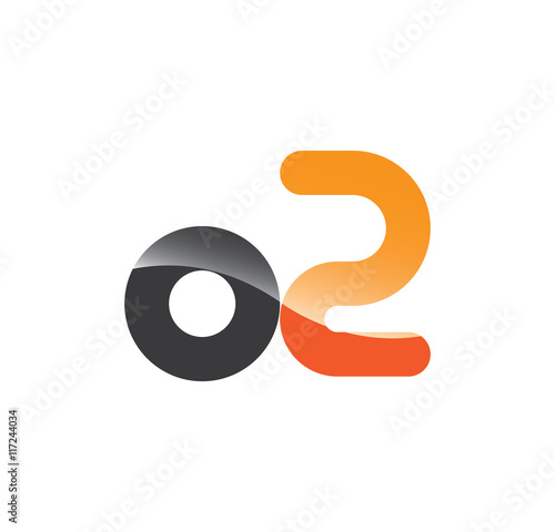 o2 initial grey and orange with shine
