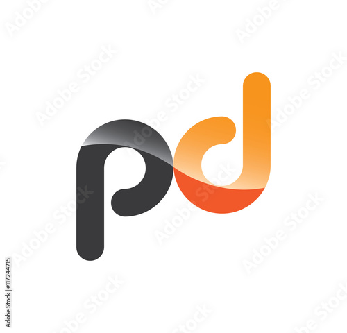 pd initial grey and orange with shine