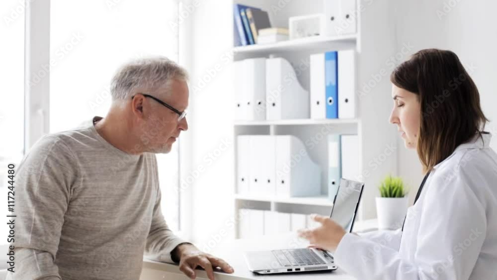 senior man and doctor with tablet pc at hospital 69 senior man and doctor with tablet pc at hospital 69
