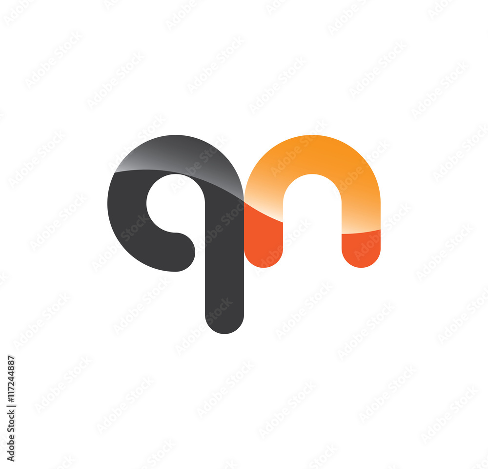 qn initial grey and orange with shine qn initial grey and orange with shine