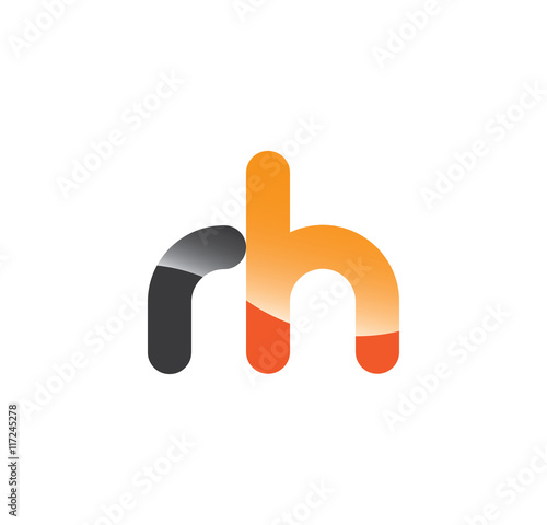 rh initial grey and orange with shine