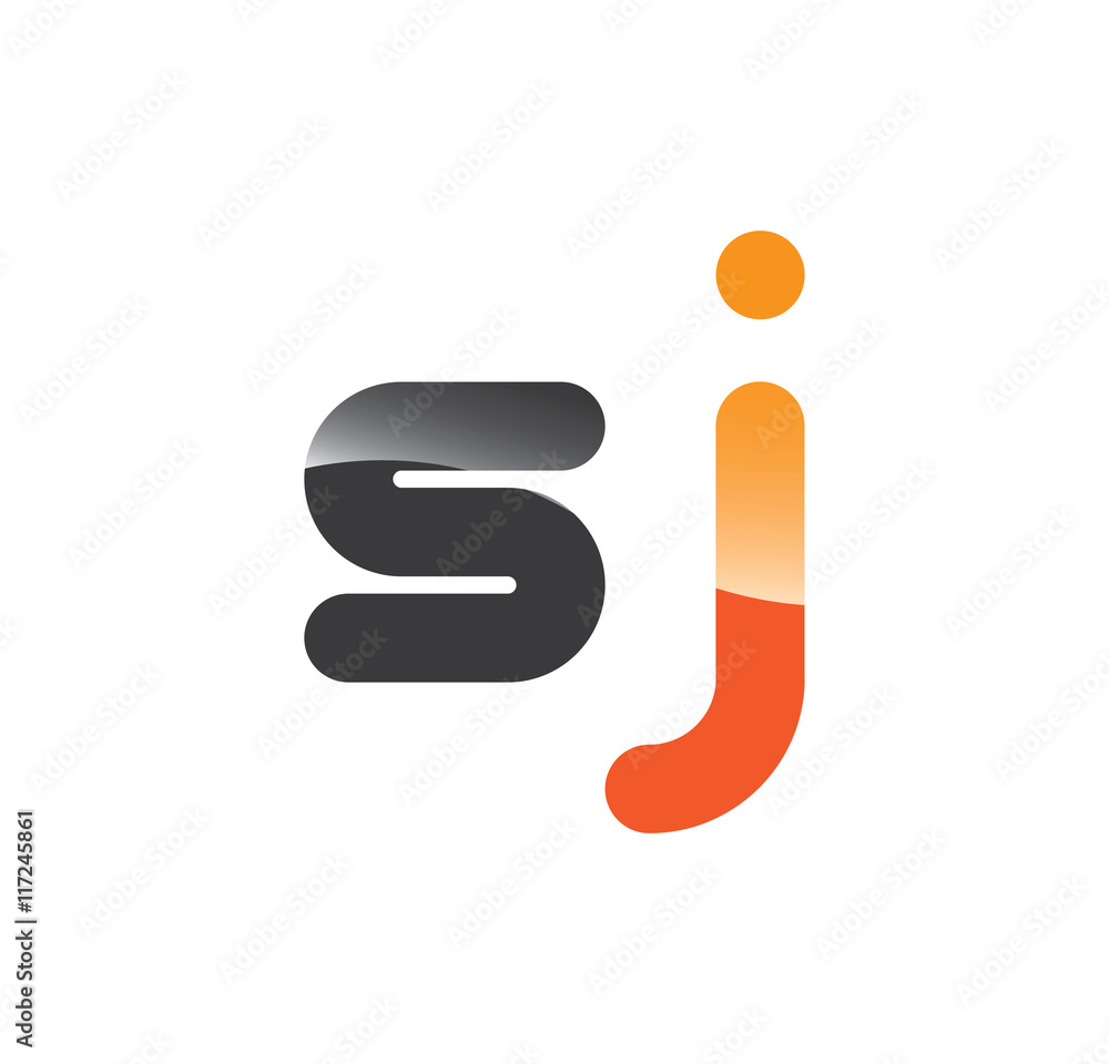 sj initial grey and orange with shine sj initial grey and orange with shine