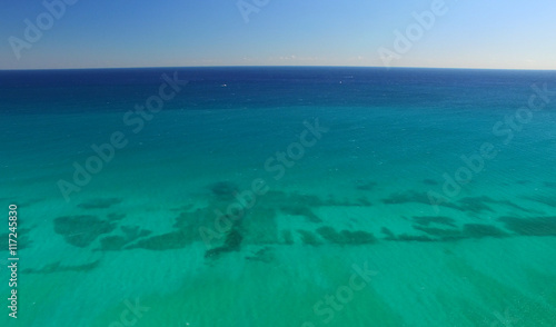 Water color of Palm Beach, aerial view of Florida