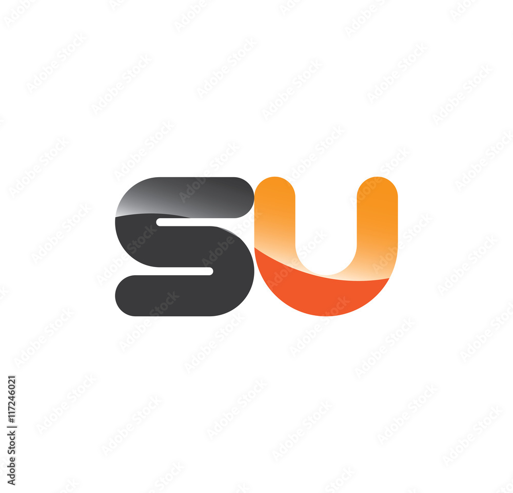 su initial grey and orange with shine su initial grey and orange with shine