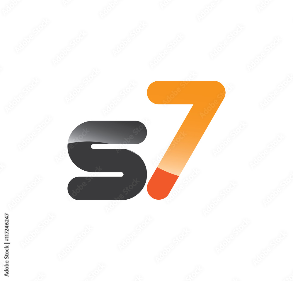 s7 initial grey and orange with shine s7 initial grey and orange with shine