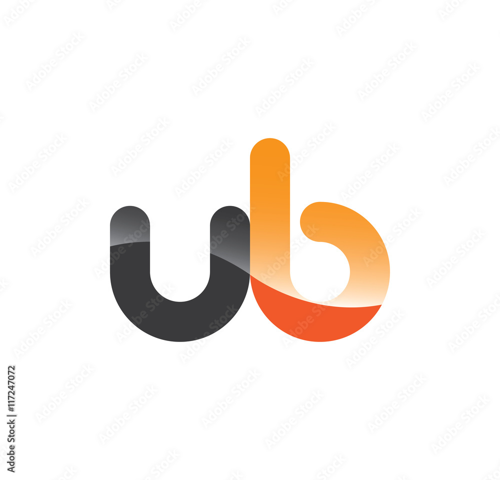 ub initial grey and orange with shine ub initial grey and orange with shine