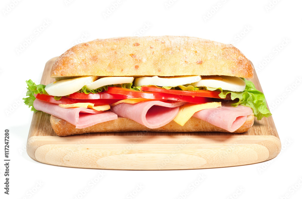 Sandwich with bacon and cheese Sandwich with bacon and cheese