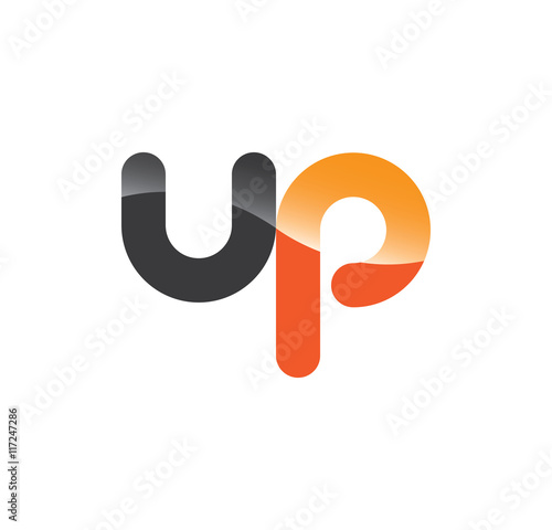 up initial grey and orange with shine