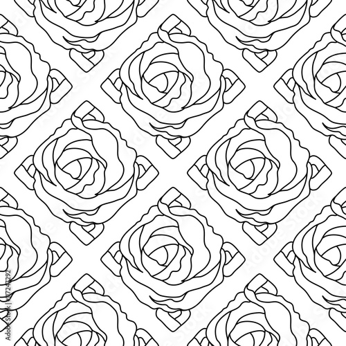 Vector pattern with roses