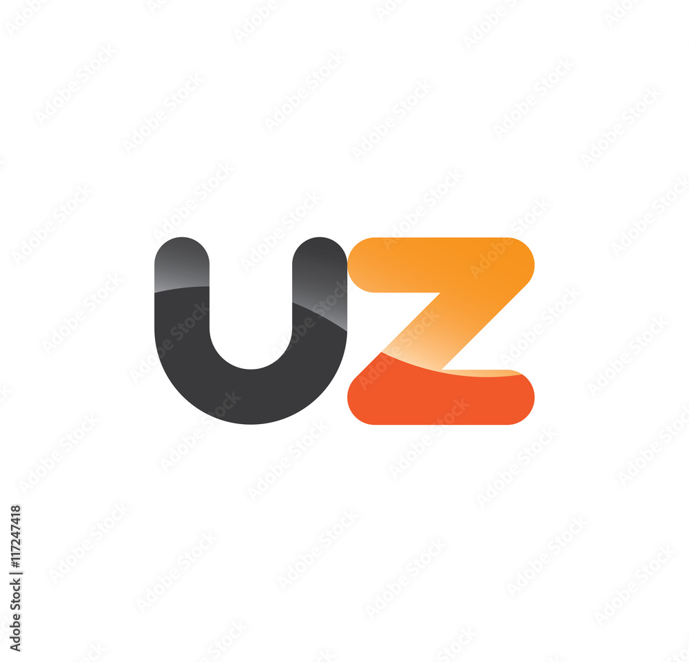 uz initial grey and orange with shine uz initial grey and orange with shine