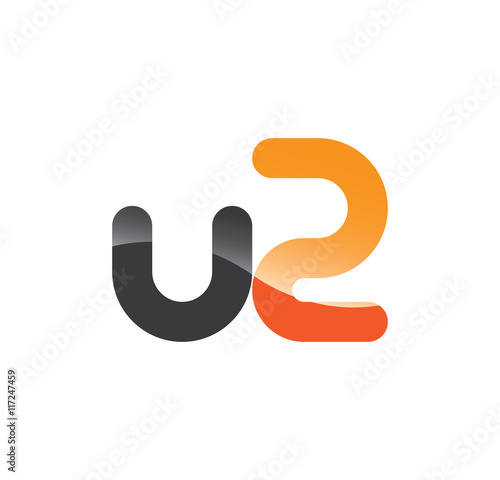 u2 initial grey and orange with shine
