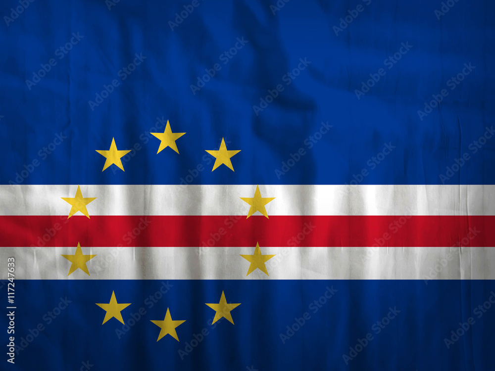Fabric Cape Verde flag background Fabric Cape Verde flag background