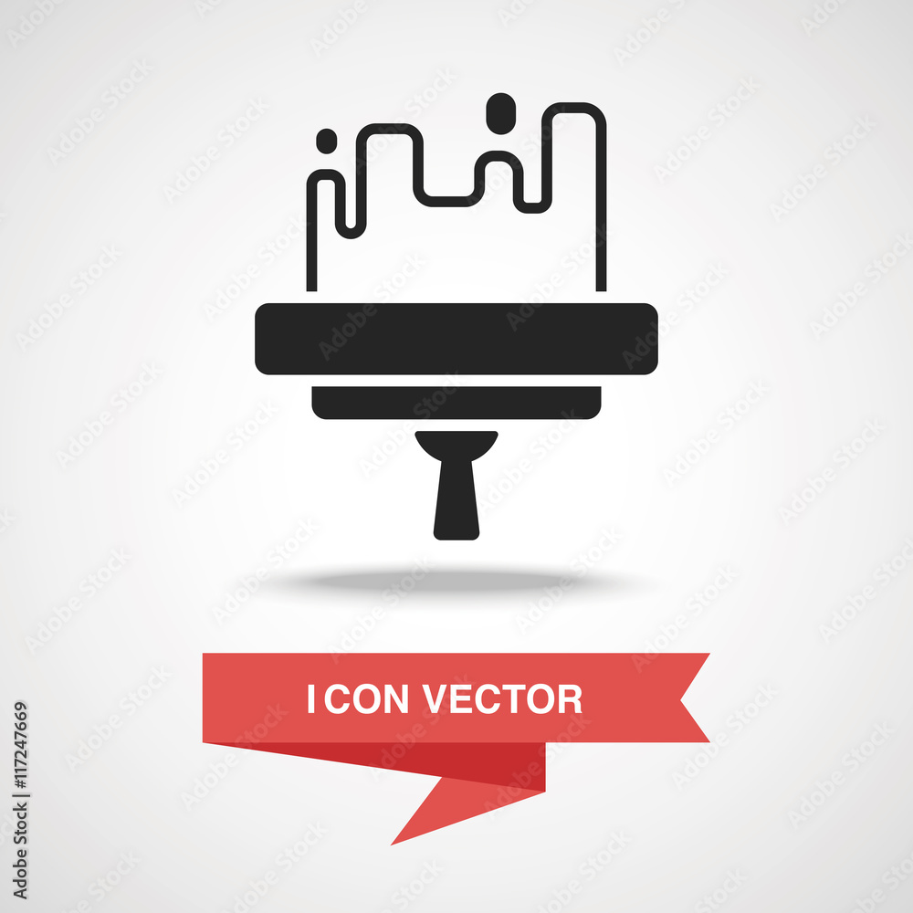 Obraz premium cleaning brush icon