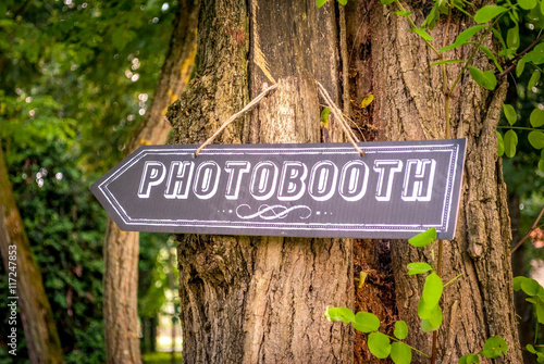 Photobooth direction at a wedding