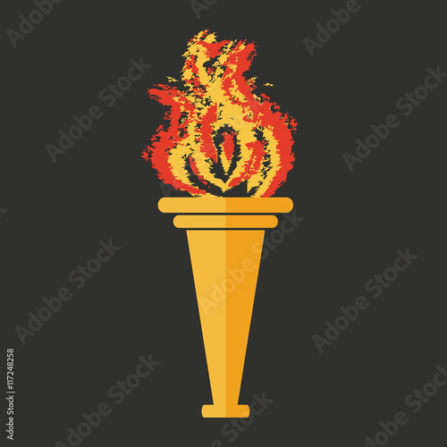 Torch Icon and vector.