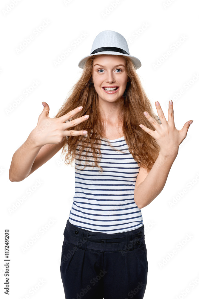 Hand counting - eight fingers Hand counting - eight fingers