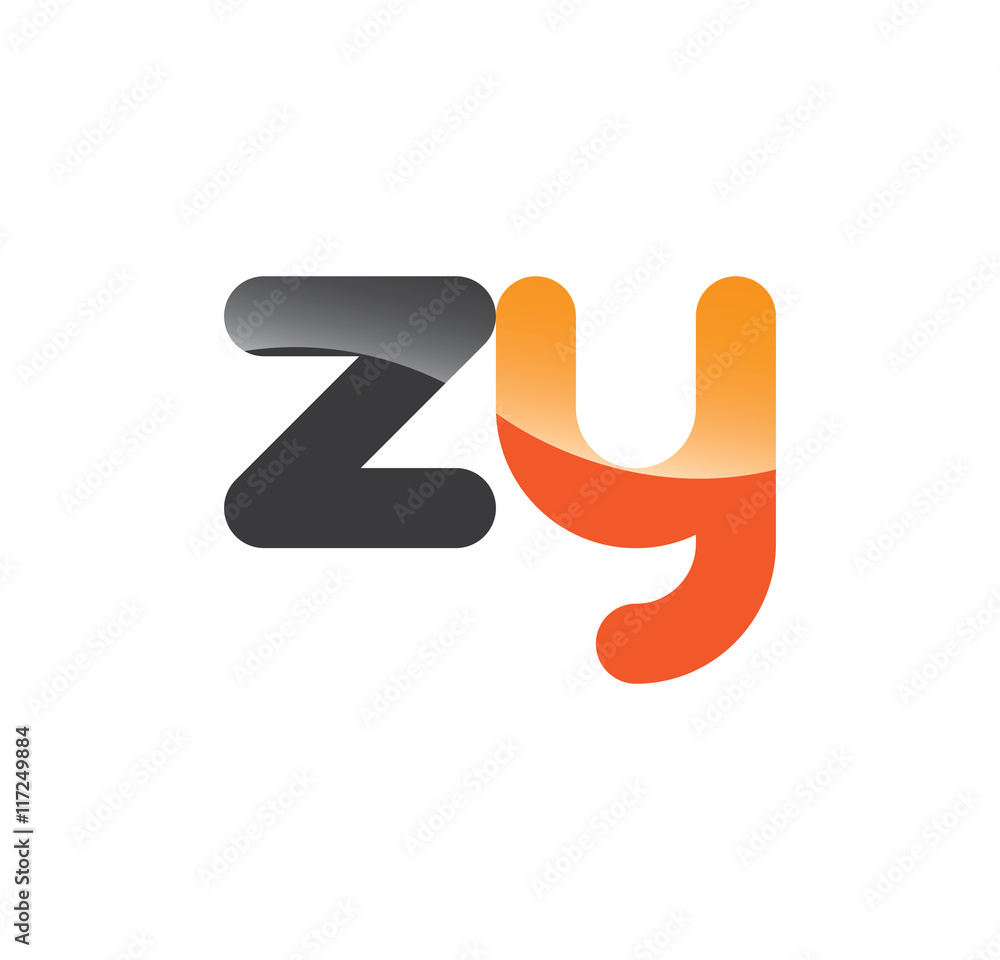 zy initial grey and orange with shine zy initial grey and orange with shine