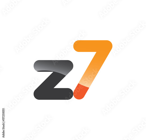 z7 initial grey and orange with shine photo