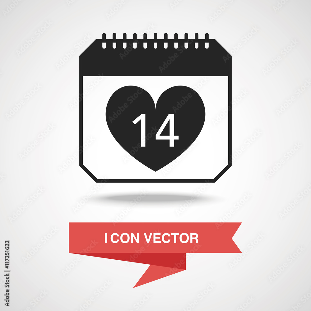 valentine's day calendar icon valentine's day calendar icon