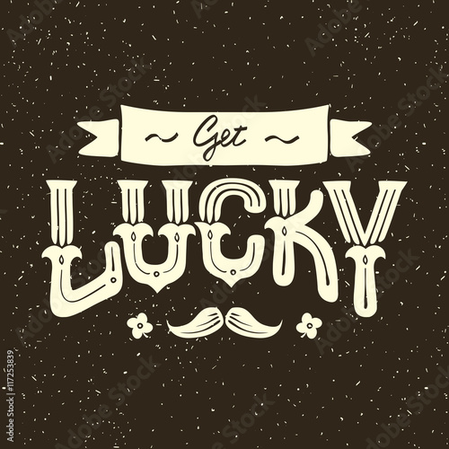lettering with a wish get lycky