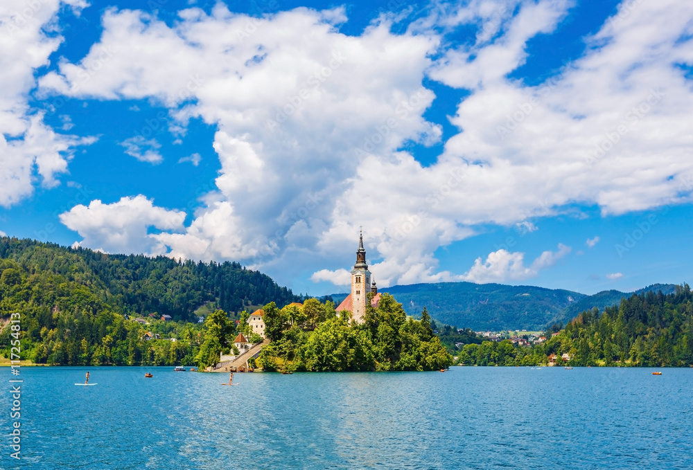 Lake Bled in summer