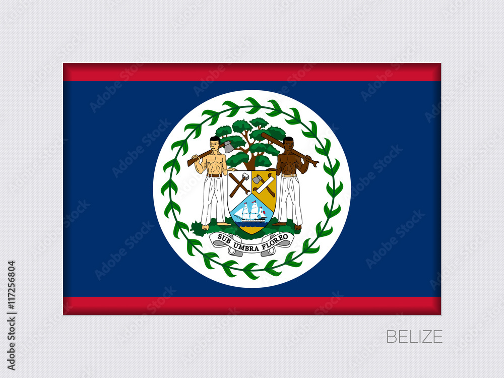 Flag of Belize. Rectangular Official Flag with Proportion 2:3 Flag of Belize. Rectangular Official Flag with Proportion 2:3