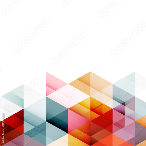 Abstract colorful geometric modern template for business or technology presentation, vector illustration
