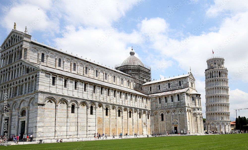 exteriors and details of Pisa cathedral, Pisa, Italy