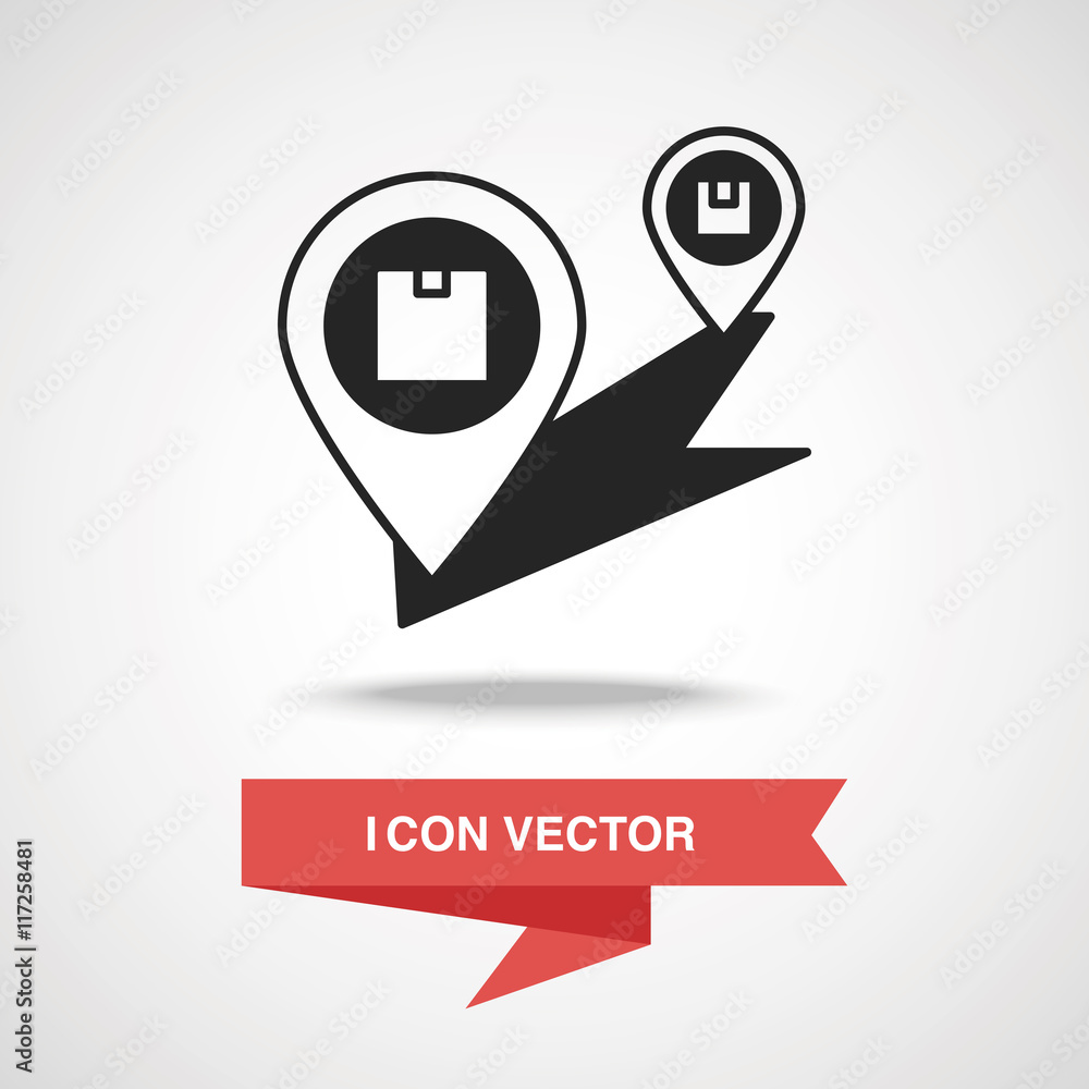 logistics freight map icon logistics freight map icon