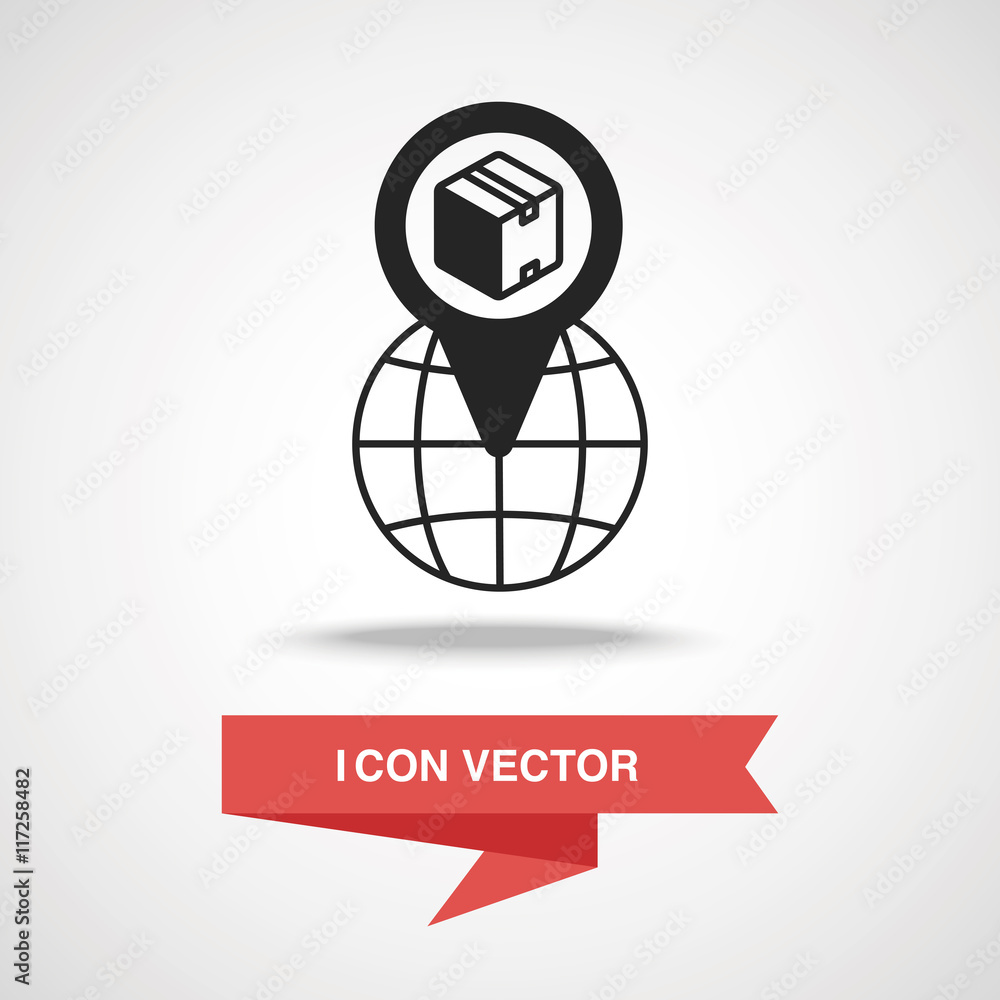 logistics freight map icon logistics freight map icon