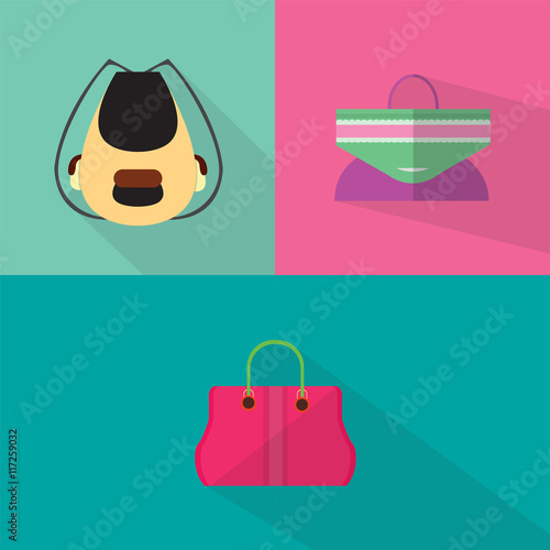Clothes and Accessories Icons Set