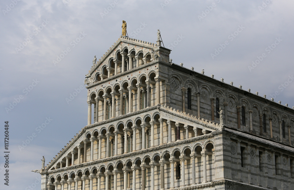 exteriors and details of Pisa cathedral, Pisa, Italy