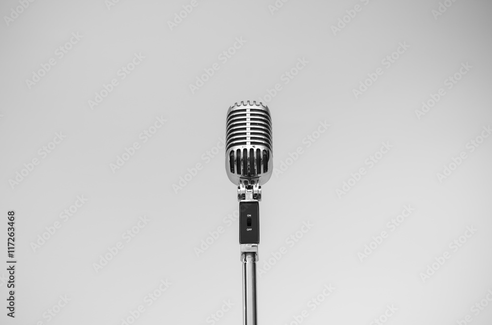 Naklejka premium vintage mikrofon