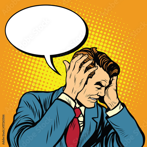 businessman with a headache