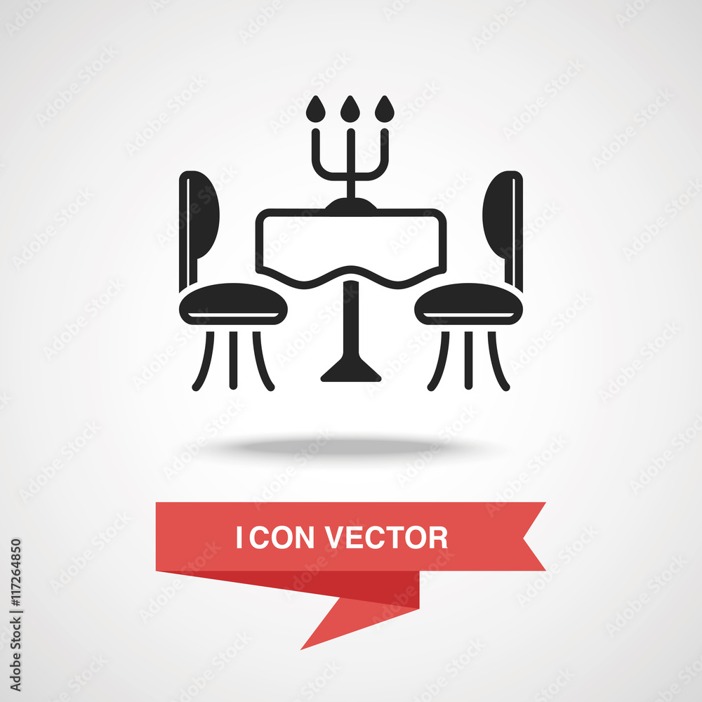 dinner table icon dinner table icon