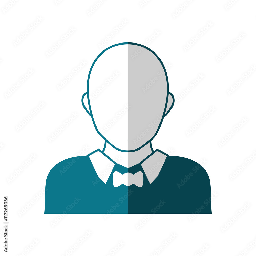 Avatar male concept represented by man head and torso silhouette icon. Isolated and flat illustration Avatar male concept represented by man head and torso silhouette icon. Isolated and flat illustration