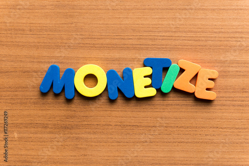 monetize colorful word