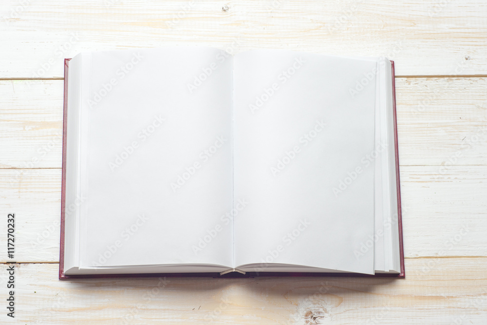 Open book on light table. Back to school. Copy space Open book on light table. Back to school. Copy space