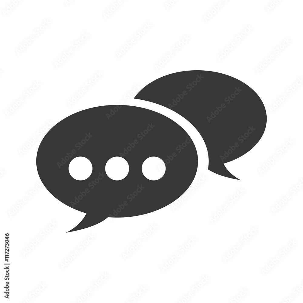 Communication concept represented by bubble icon. Isolated and flat illustration Communication concept represented by bubble icon. Isolated and flat illustration