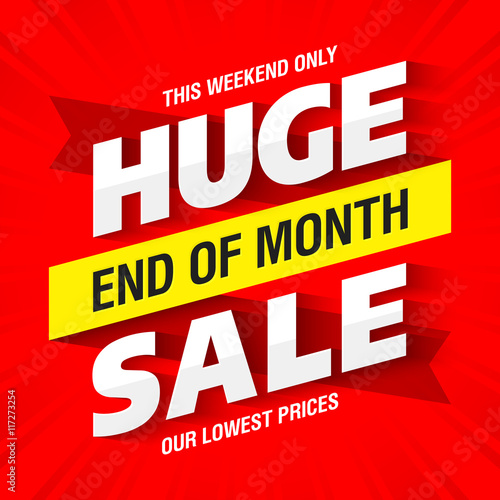 End of Month Huge Sale banner template