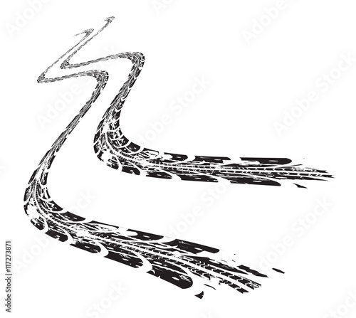 Tire tracks vector