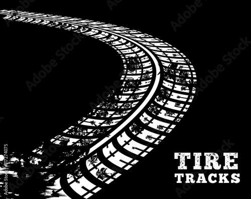 Tire tracks vector