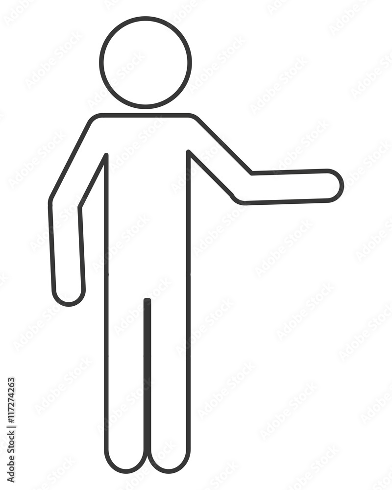 flat design man pictogram icon vector illustration flat design man pictogram icon vector illustration