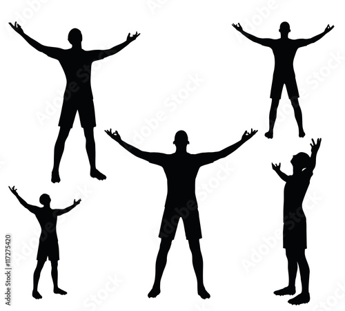 soccer player silhouette in black