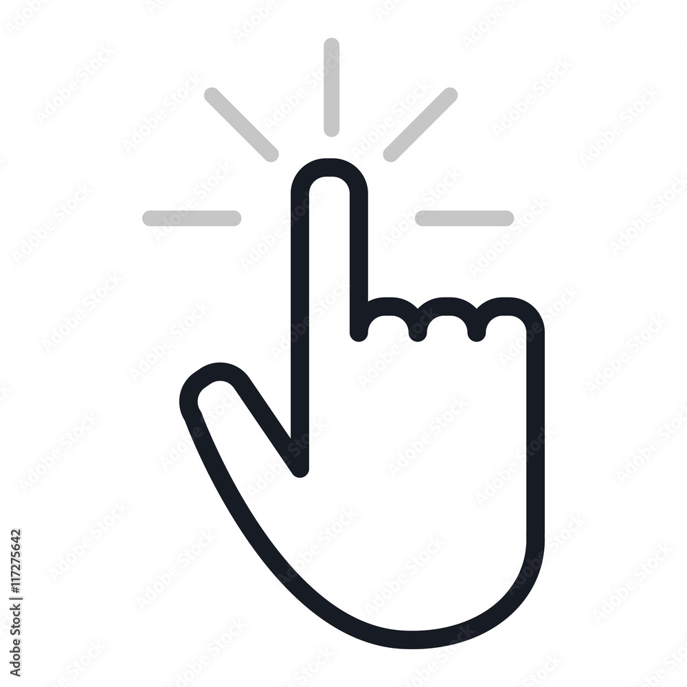 flat design hand pointer icon vector illustration flat design hand pointer icon vector illustration