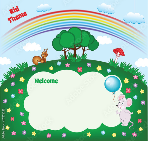 Cartoon background for kid template